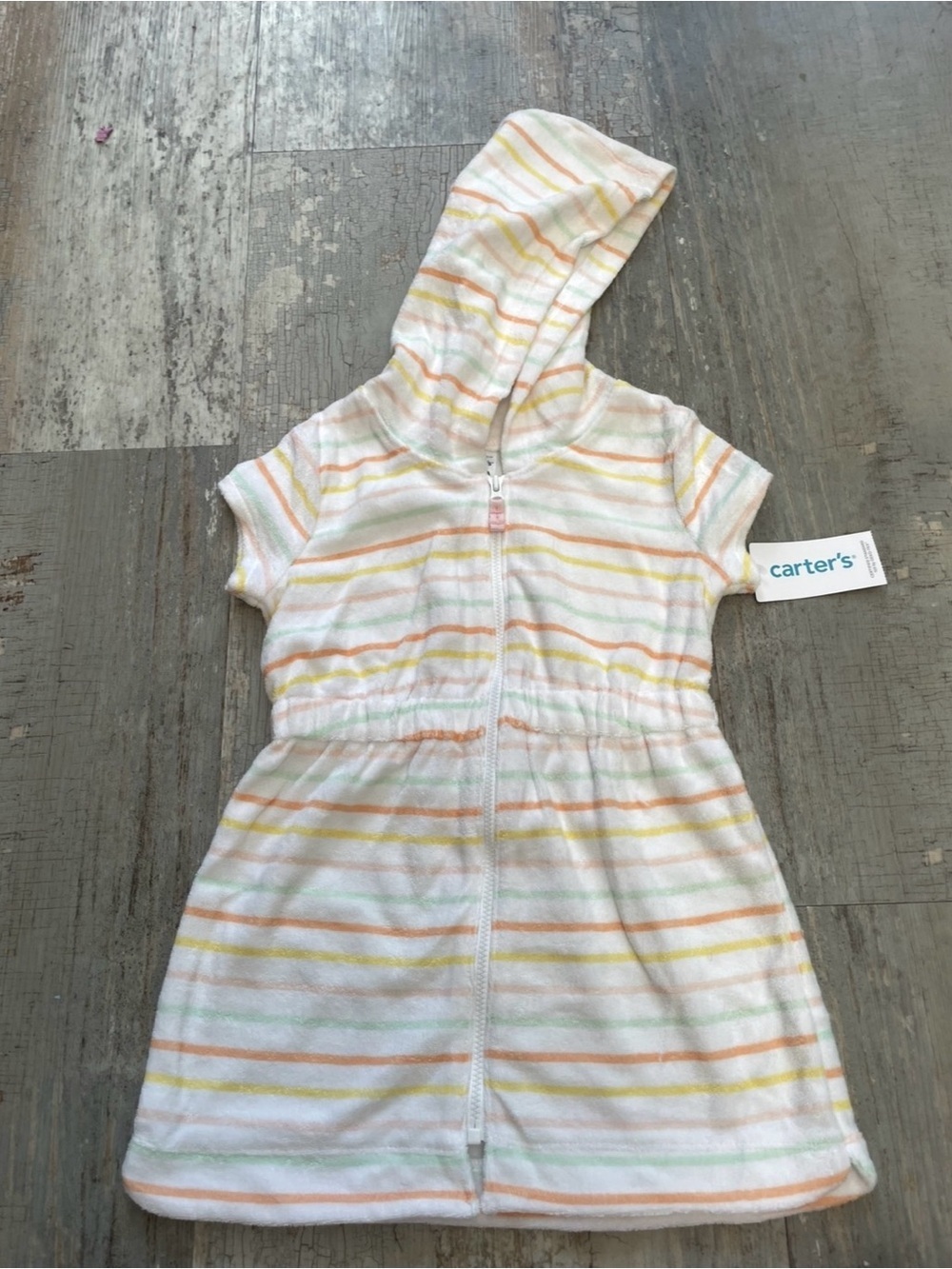 NWT Carter’s Striped Terrycloth Hooded Cover Up